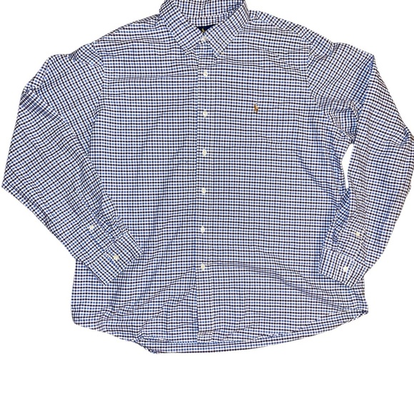 Ralph Lauren Blue Checkered Men's Shirt - Picture 1 of 4